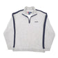 Mens Grey Chaps Spellout Quarter Zip Jumper