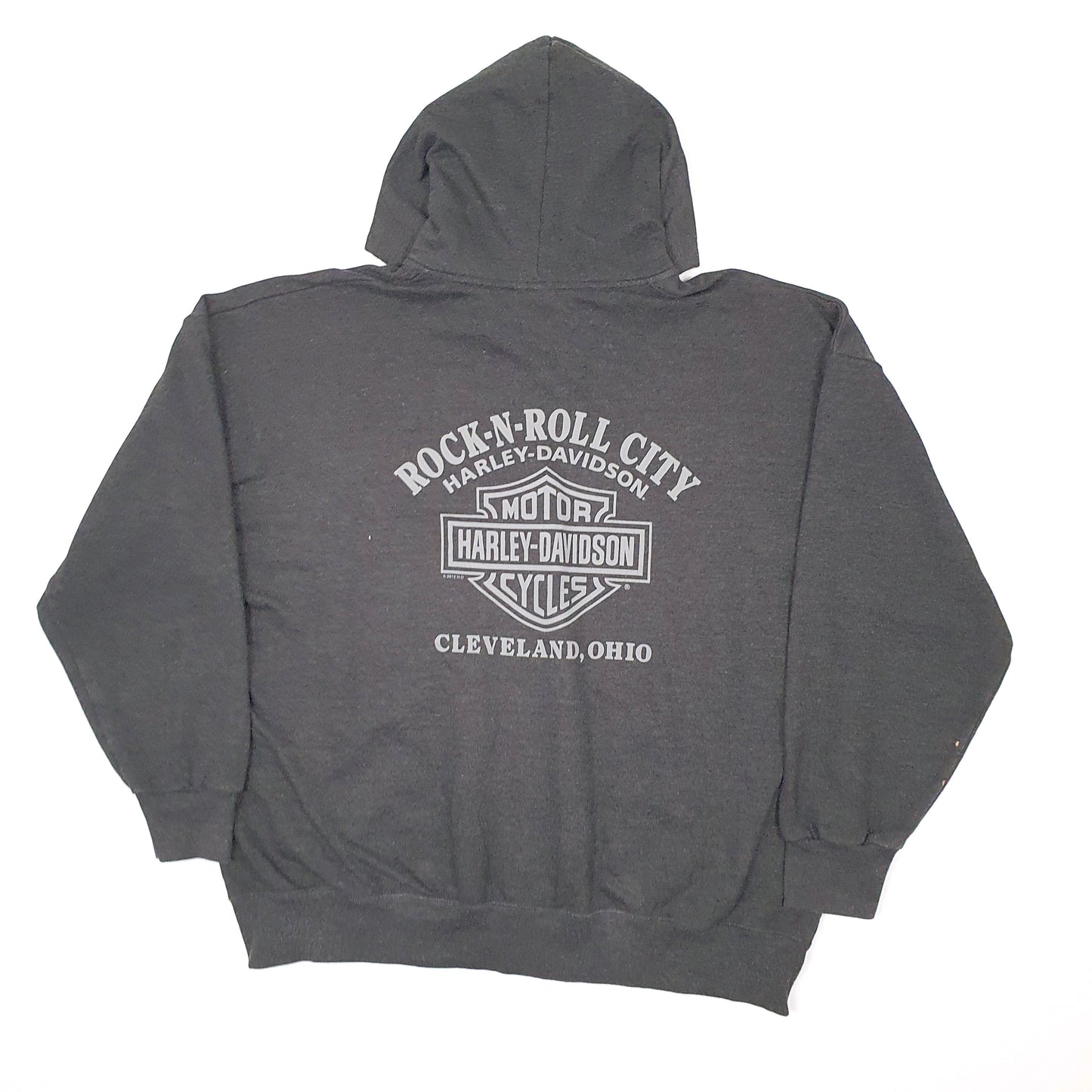 Mens Grey Harley Davidson Motorcycles Ohio Full Zip Jumper