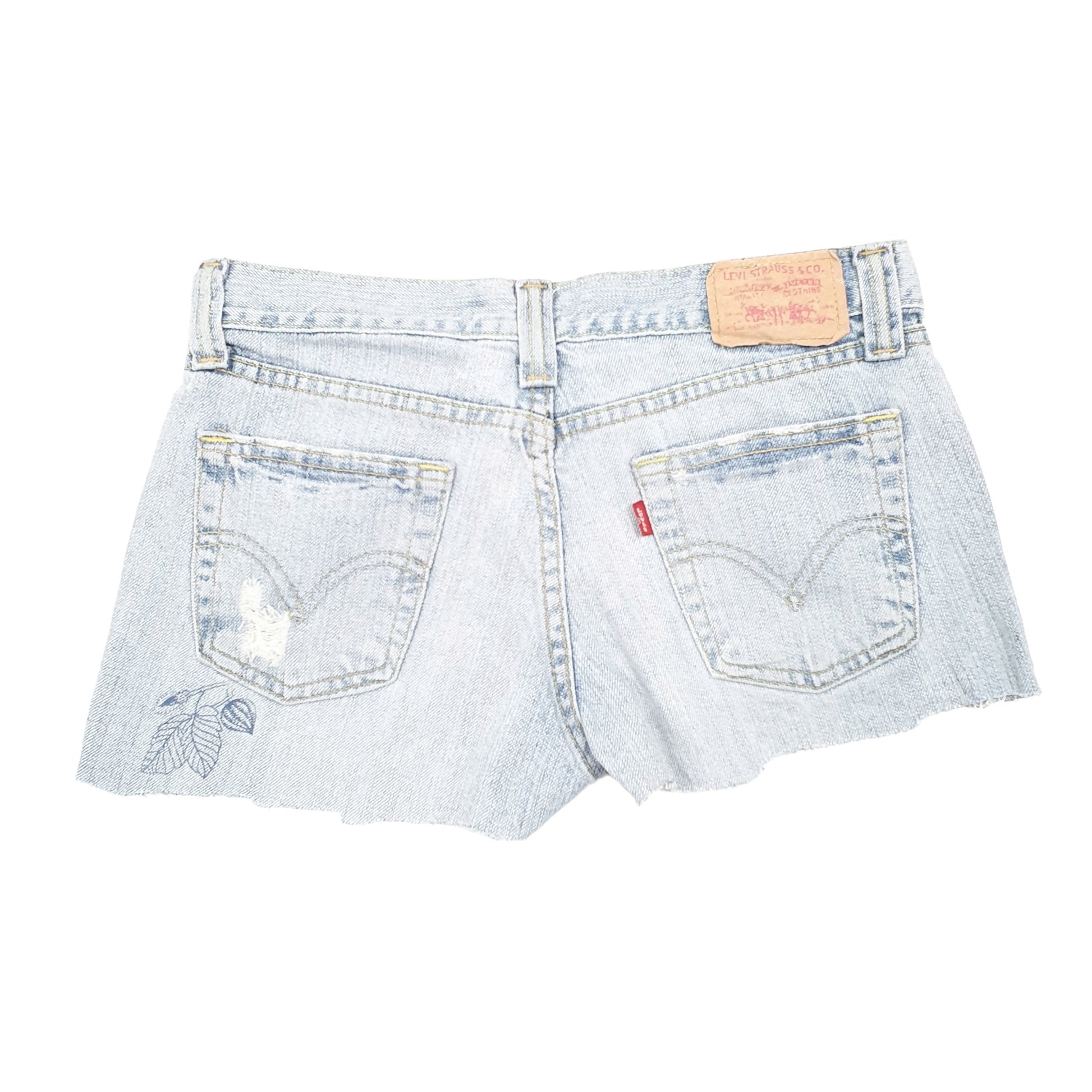 Levis Hot Pants Blue Denim Jeans Shorts UK Blue