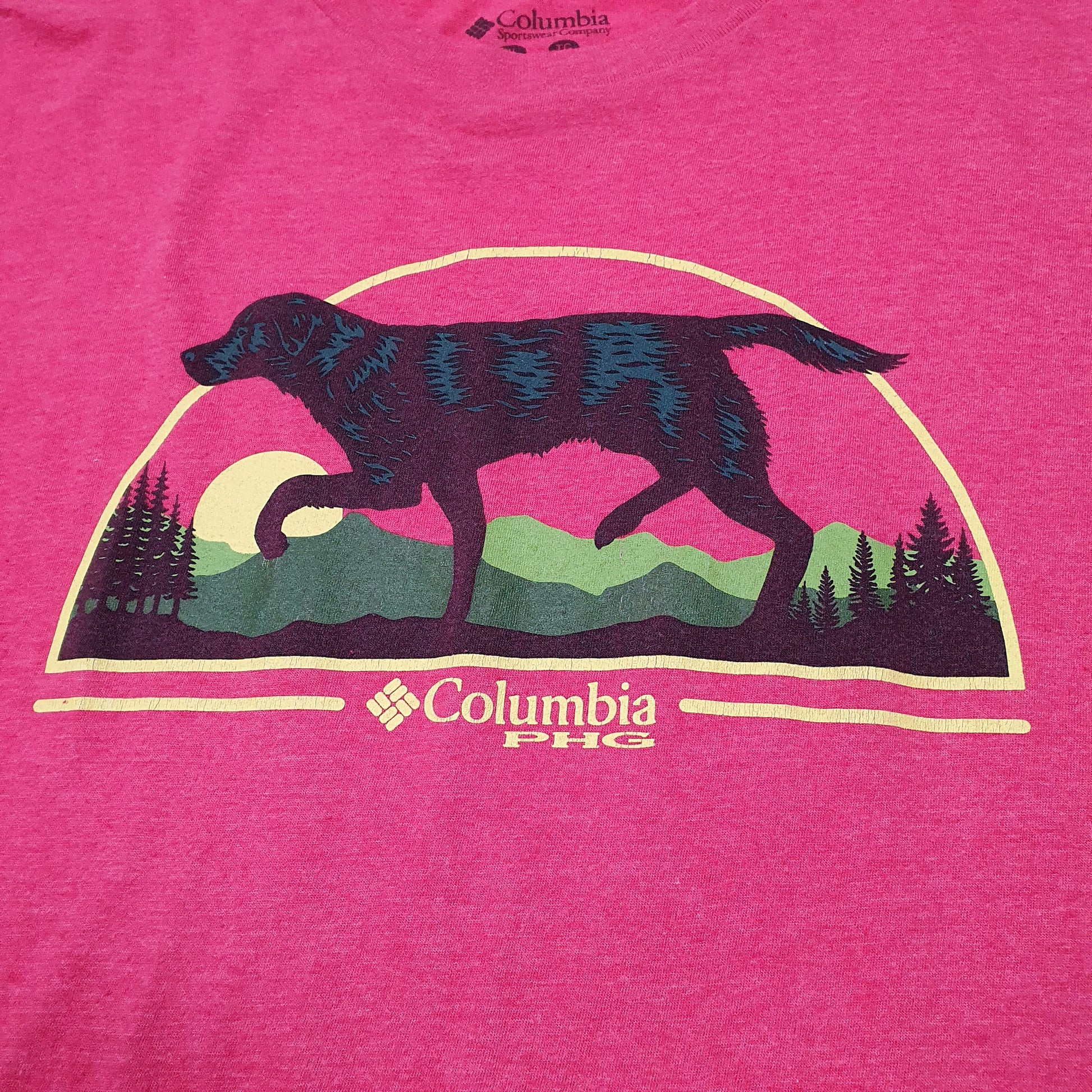 Mens Red Columbia Sportswear Performance Hunting Gear PHG Short Sleeve T Shirt