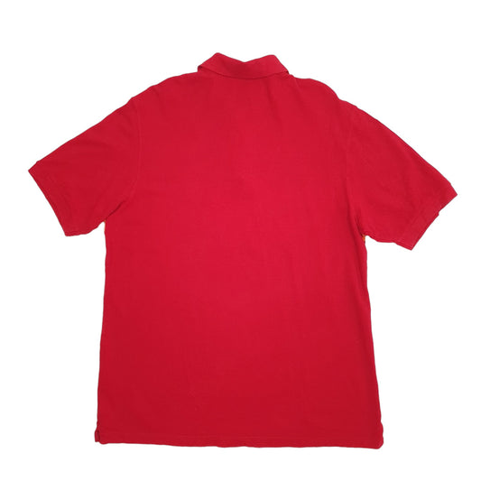 Chaps Short Sleeve Polo Shirt Red