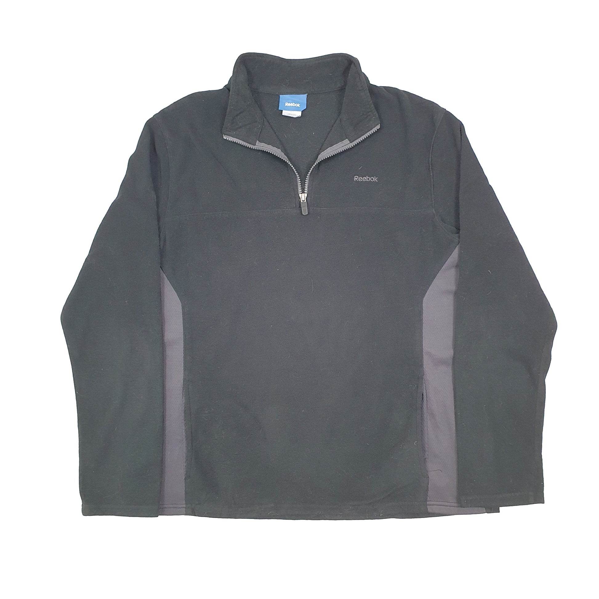 Reebok Spellout Quarter Zip Fleece L Black