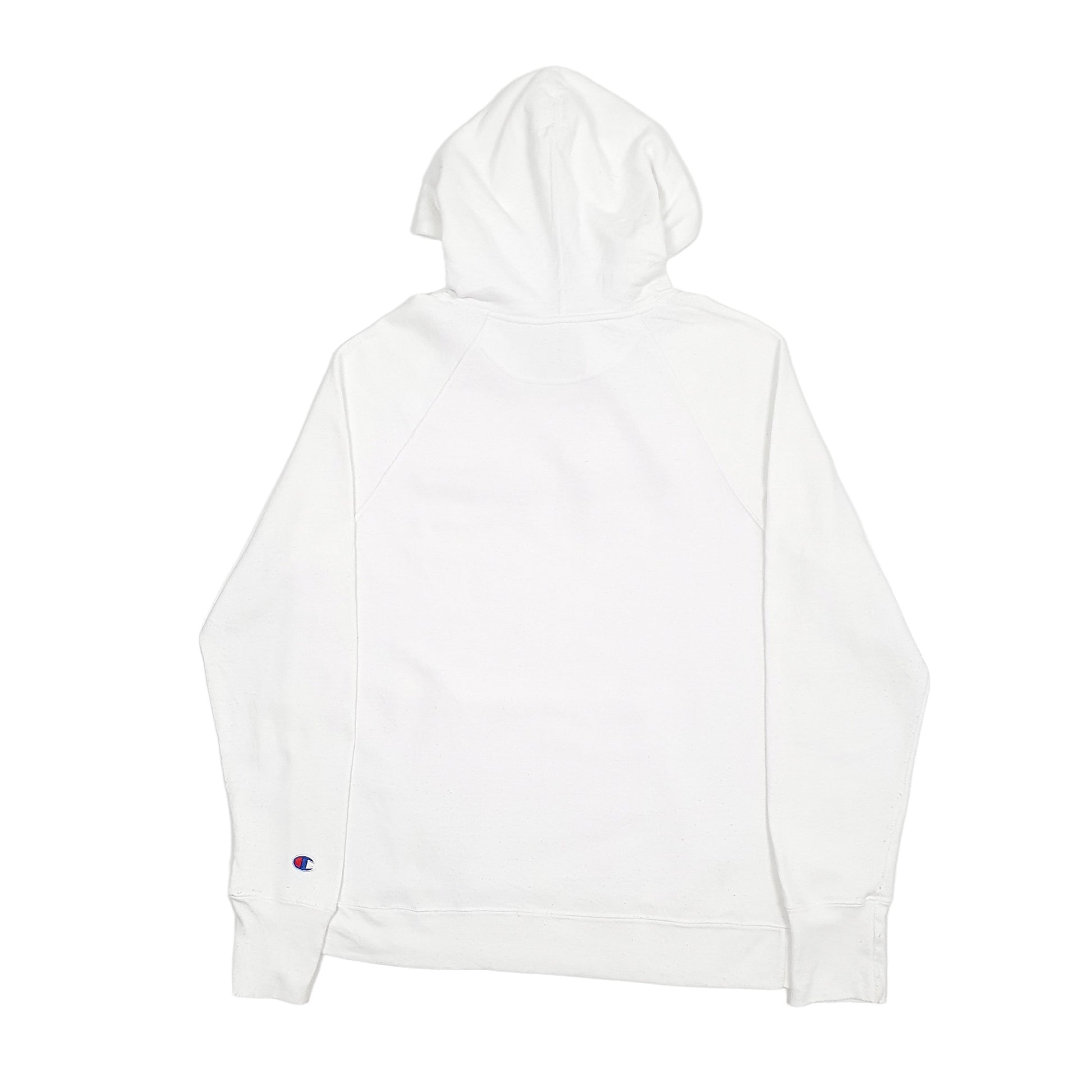 Mens White Champion Spellout Hoodie Jumper