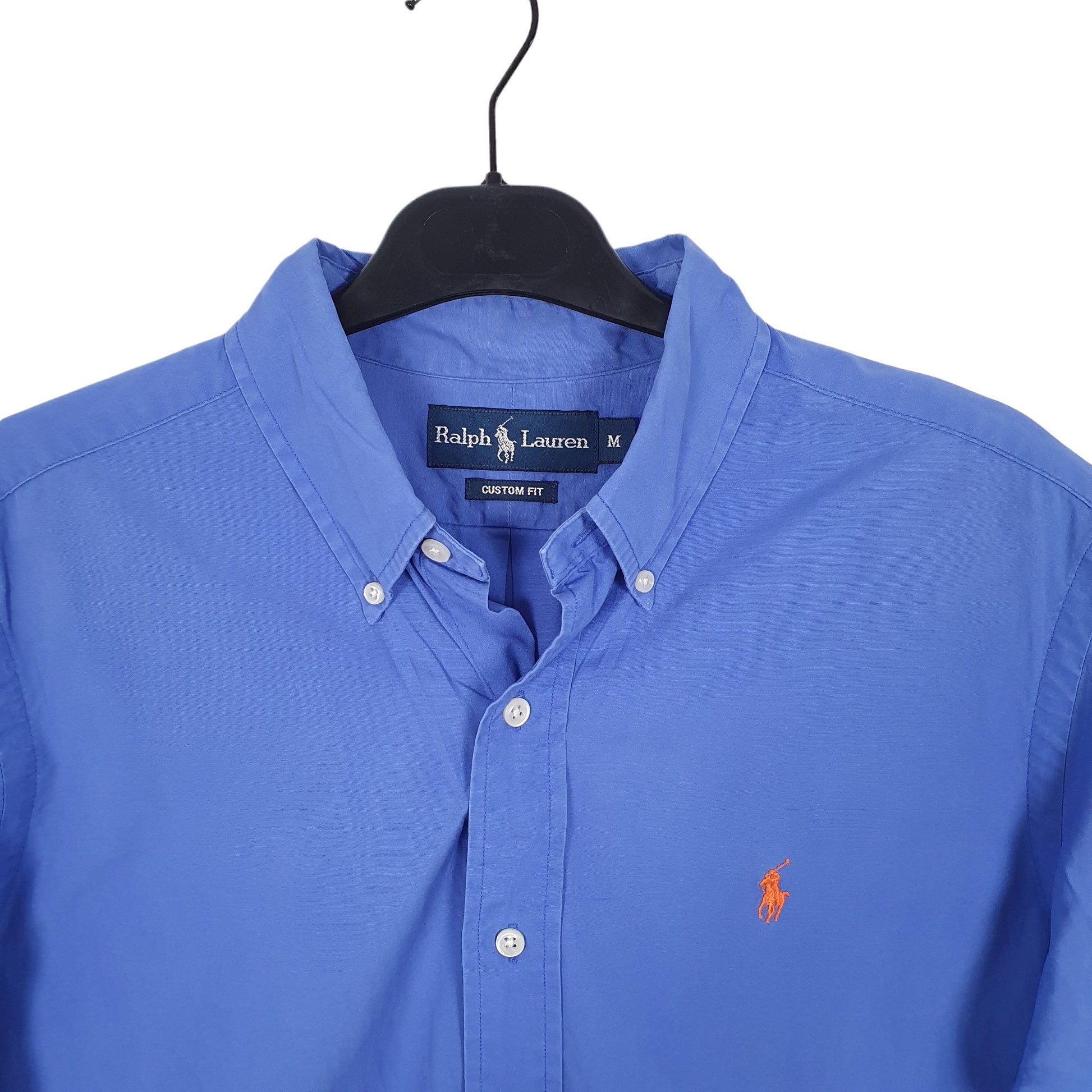 Ralph Lauren Short Sleeve Custom Fit Shirt Blue