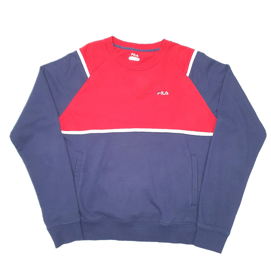 Womens Black Fila  Crewneck Jumper