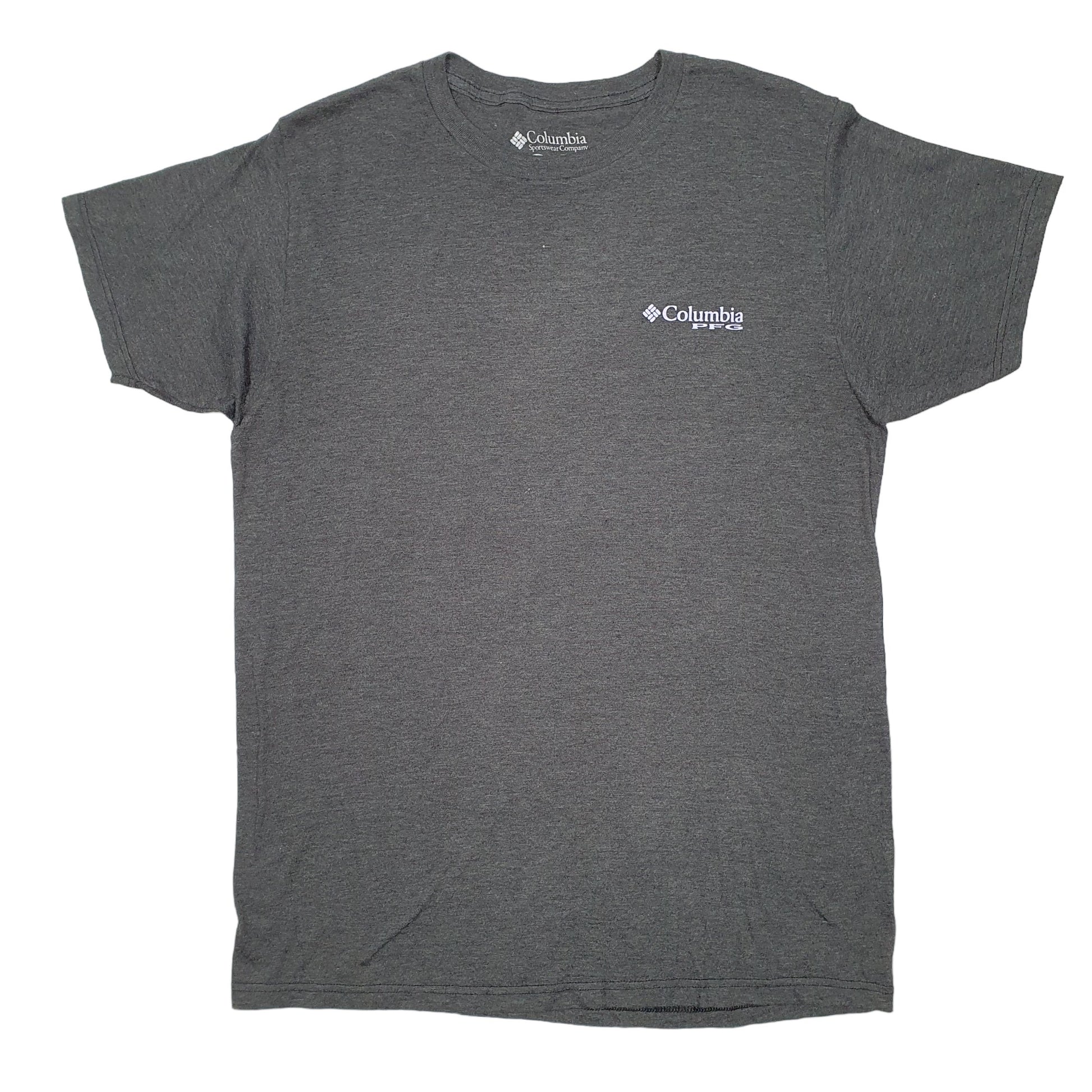 Mens Grey Columbia Sportswear Performance Fishing Gear PFG Short Sleeve T Shirt