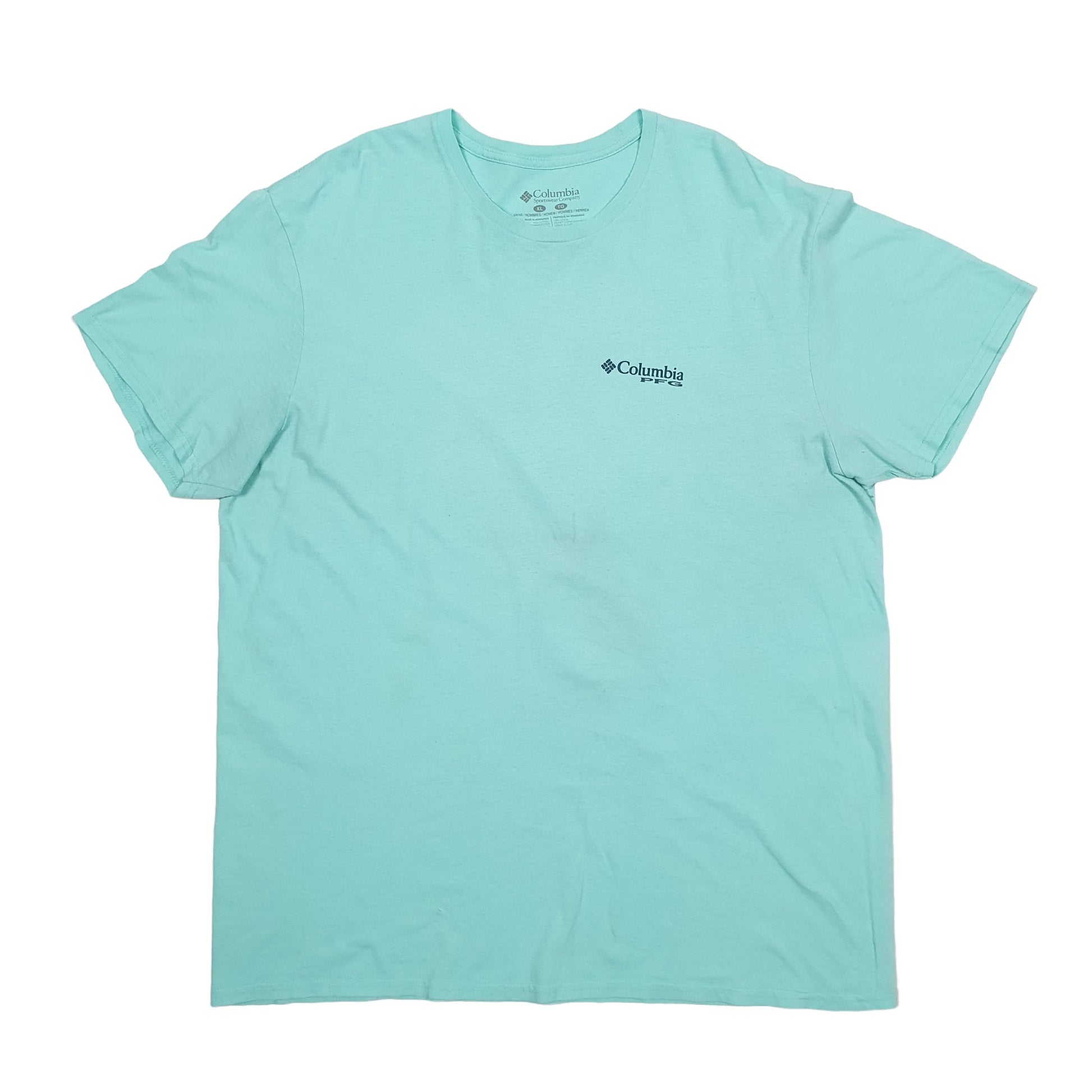 Mens Blue Columbia Sportswear  Short Sleeve T Shirt