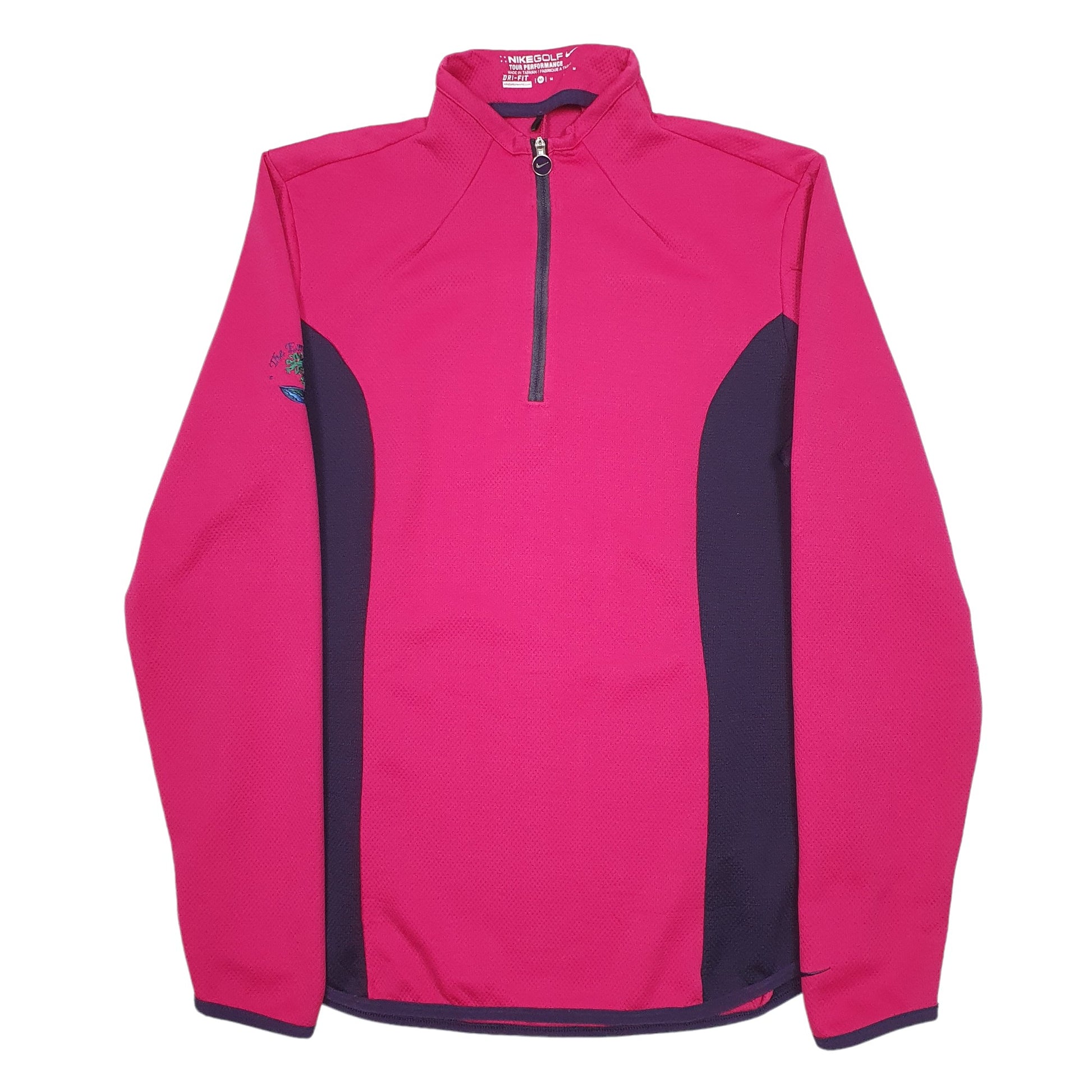 Womens Pink Nike Golf Quarter Zip Jumper