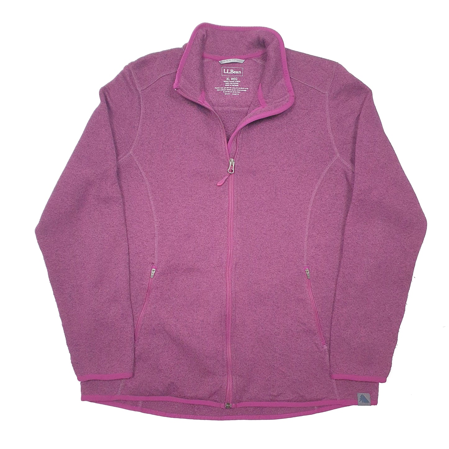 Womens Purple L.L.Bean  Full Zip Jumper