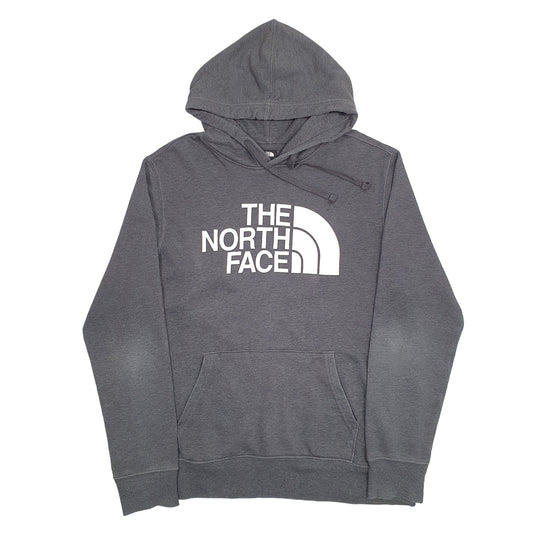 Mens Grey The North Face Spellout Hoodie Jumper
