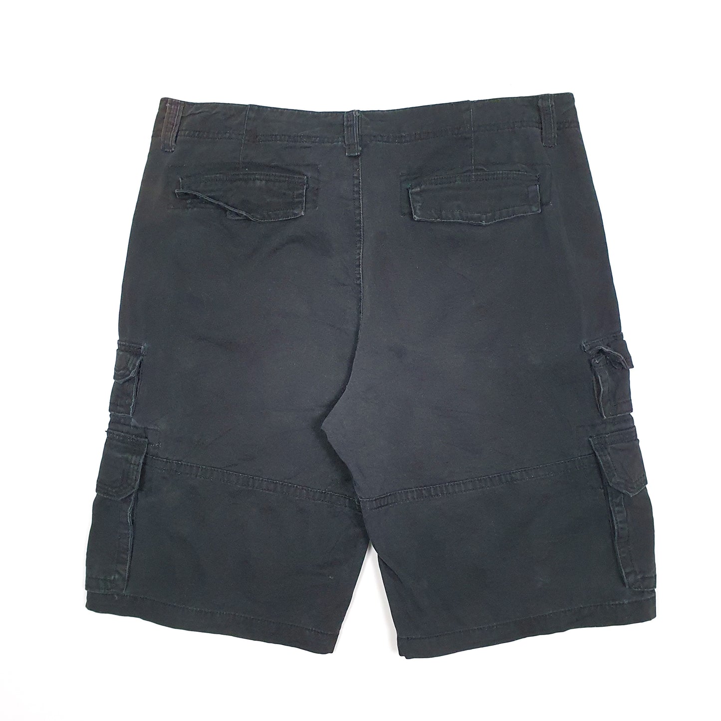 Mens Black Plugg  Cargo Shorts
