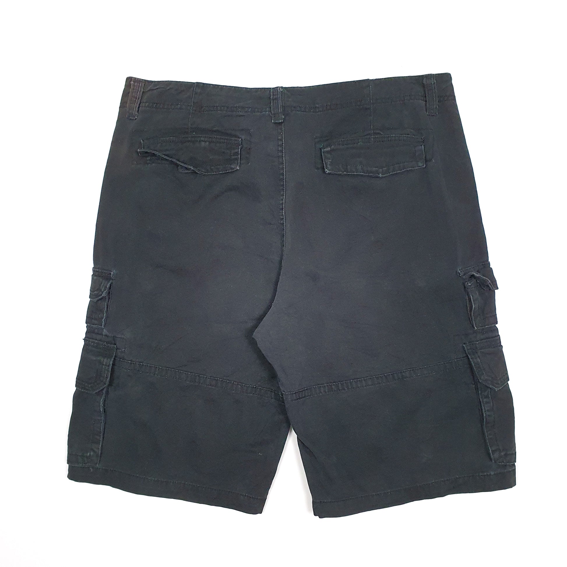 Mens Black Plugg  Cargo Shorts