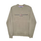 Mens Green Tommy Hilfiger Spellout Crewneck Jumper