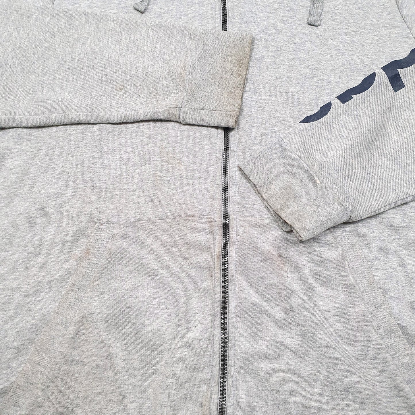 Mens Grey Adidas Hoodie Full Zip Jumper