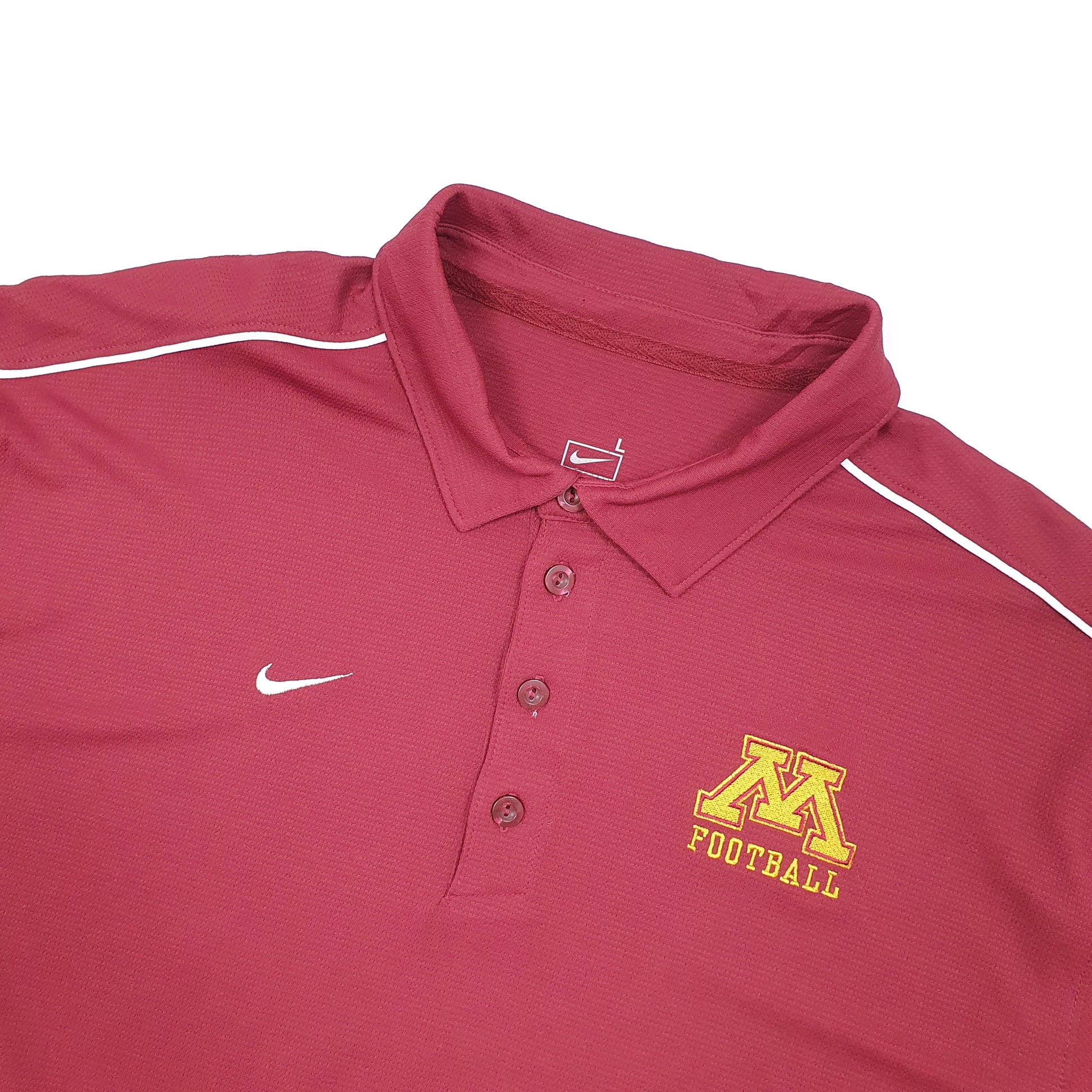 Nike Team Football Short Sleeve Polyester Polo Shirt Burgundy