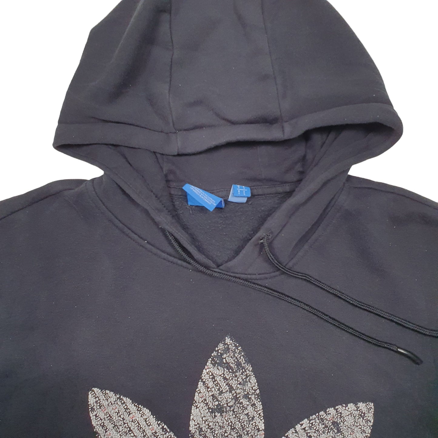 Mens Black Adidas Spellout Hoodie Jumper