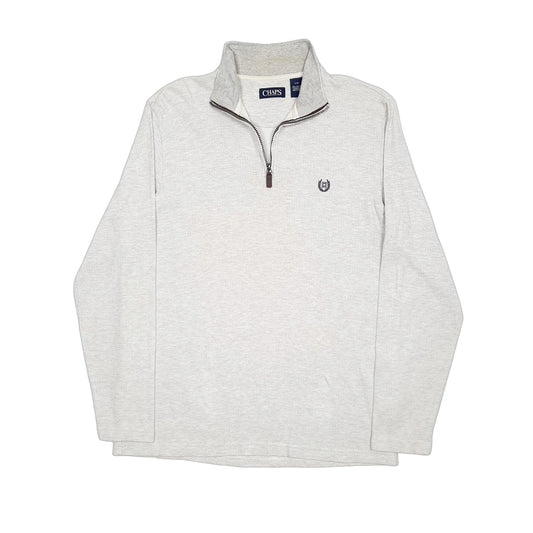 Mens Grey Chaps  Quarter Zip Jumper