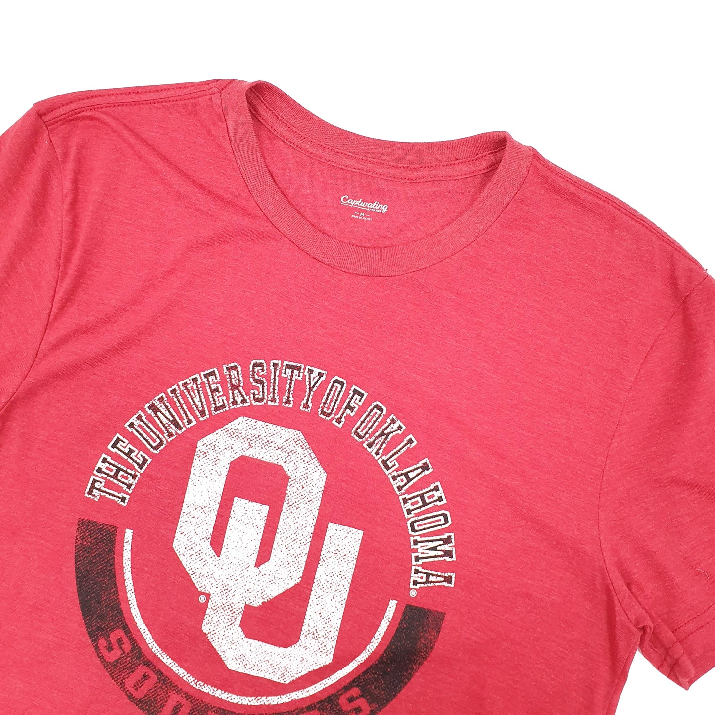 Captivating USA Oklahoma University Short Sleeve T Shirt Red