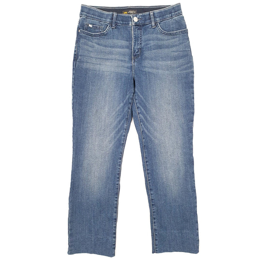 Lee Casual Straight Fit Mid Rise Jeans UK12 Blue