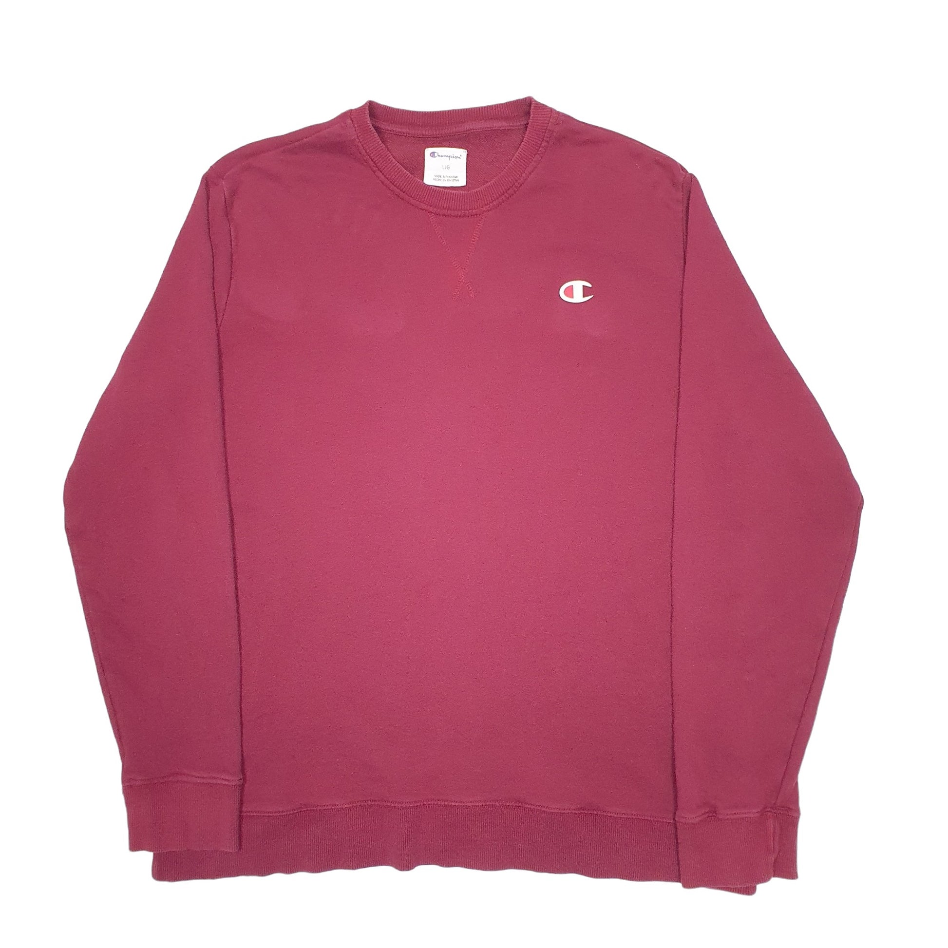 Mens Burgundy Champion  Crewneck Jumper