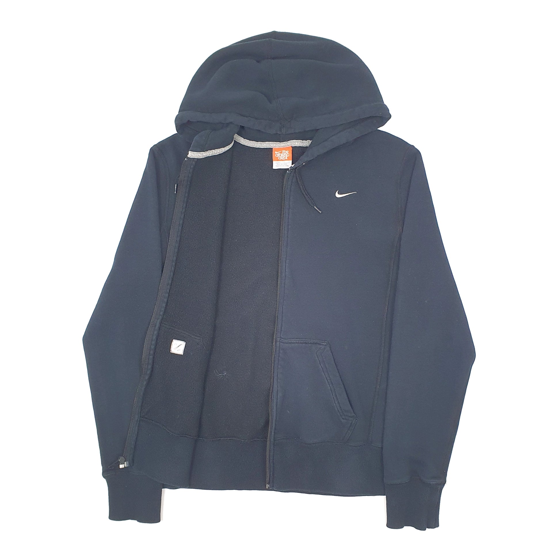 Womens Black Nike Athletic Department Hoodie Tech Fleece Full Zip Jumper