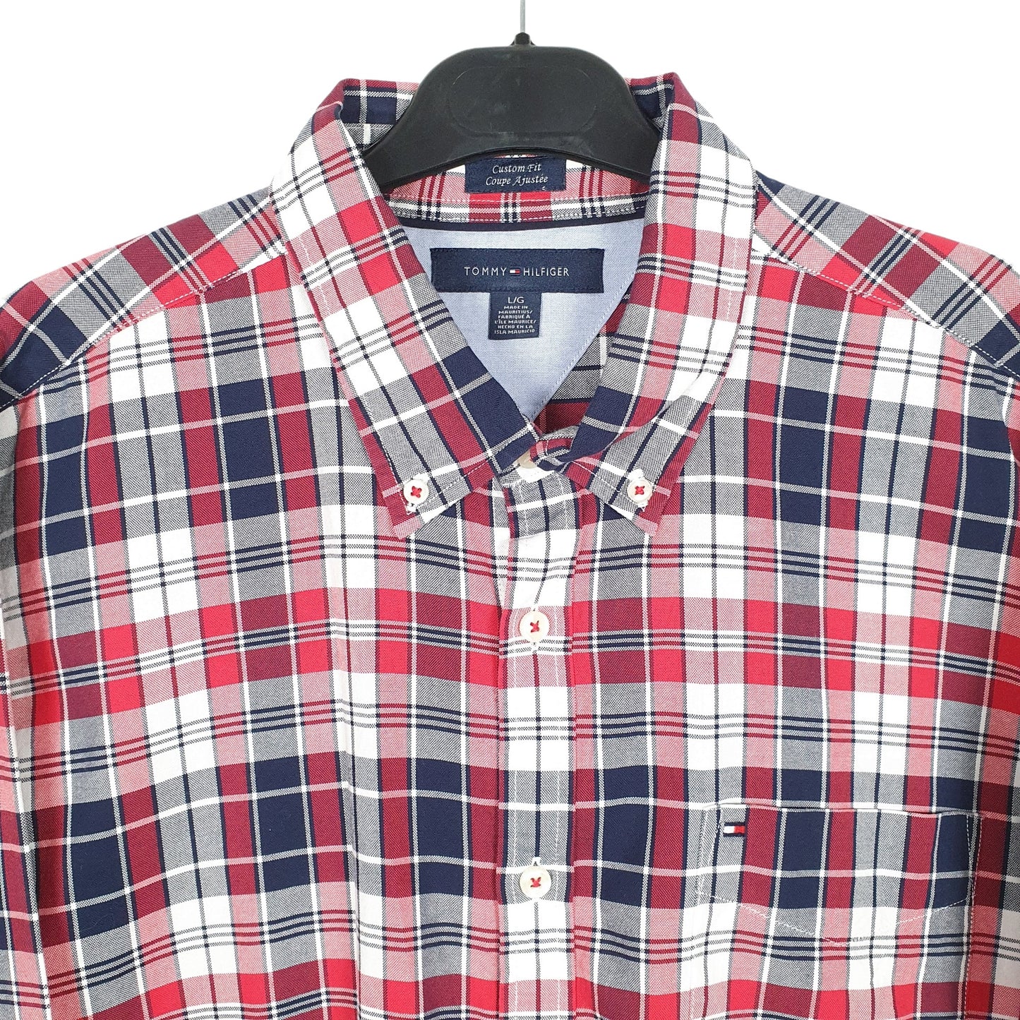 Tommy Hilfiger Long Sleeve Regular Fit Check Shirt Red