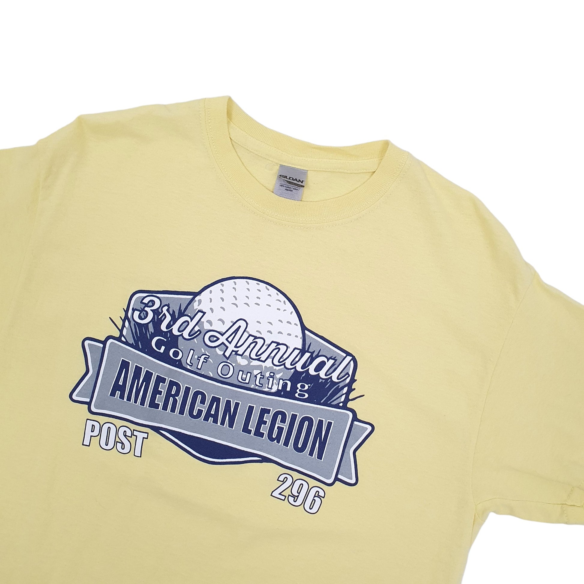 Gildan USA Golf Outing Short Sleeve T Shirt Yellow