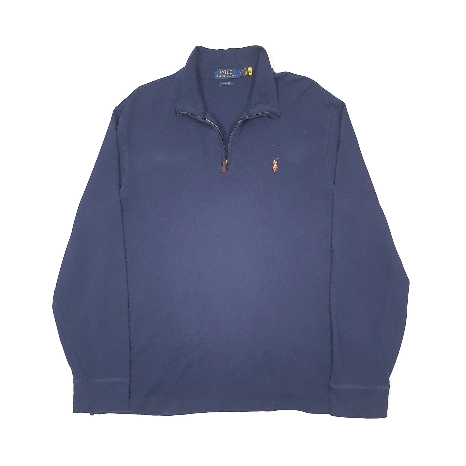 Polo Ralph Lauren Estate Rib Quarter Zip L Navy