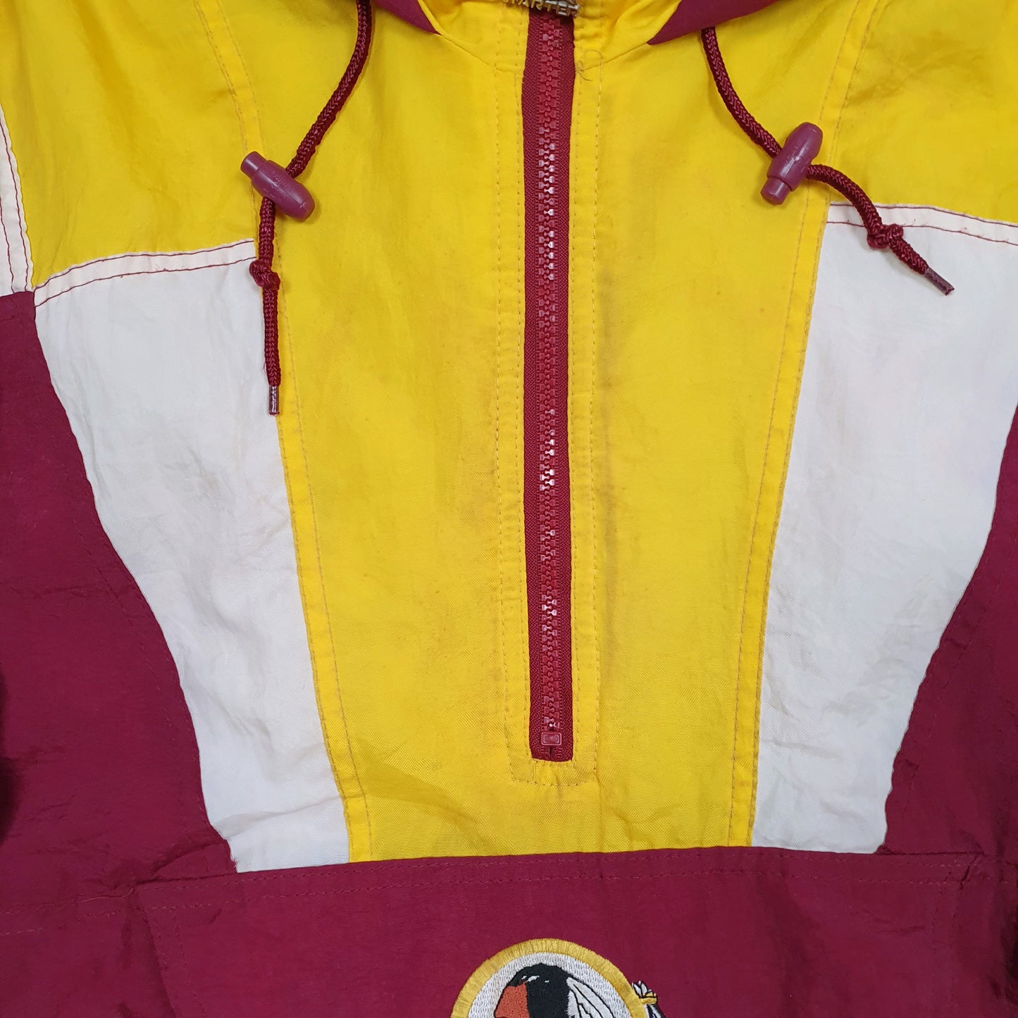Mens Burgundy Starter NFL Washington Redskins Vintage 1990s Hoodie  Coat