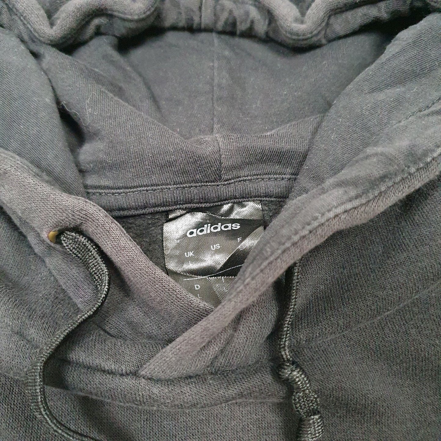 Mens Black Adidas Spellout Hoodie Jumper