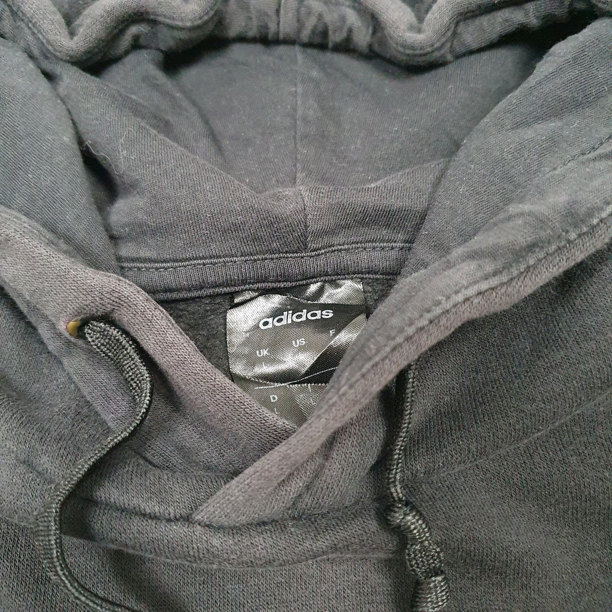 Mens Black Adidas Spellout Hoodie Jumper