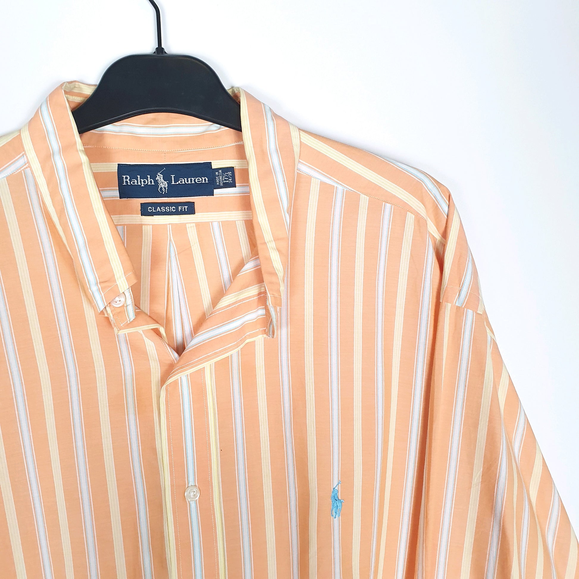 Polo Ralph Lauren Long Sleeve Classic Fit Striped Shirt Orange