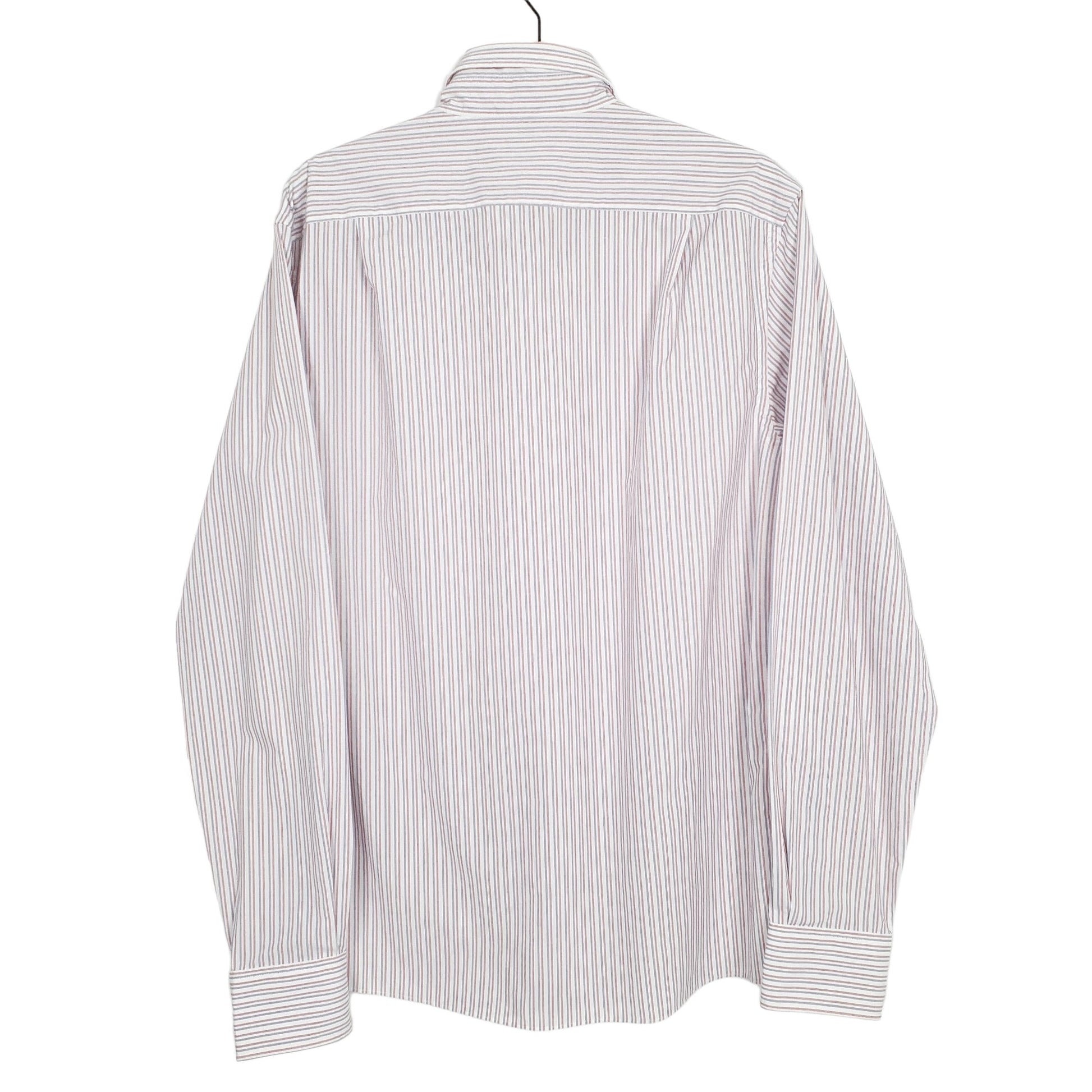 Tommy Hilfiger Long Sleeve Regular Fit Pinstripe Shirt Red