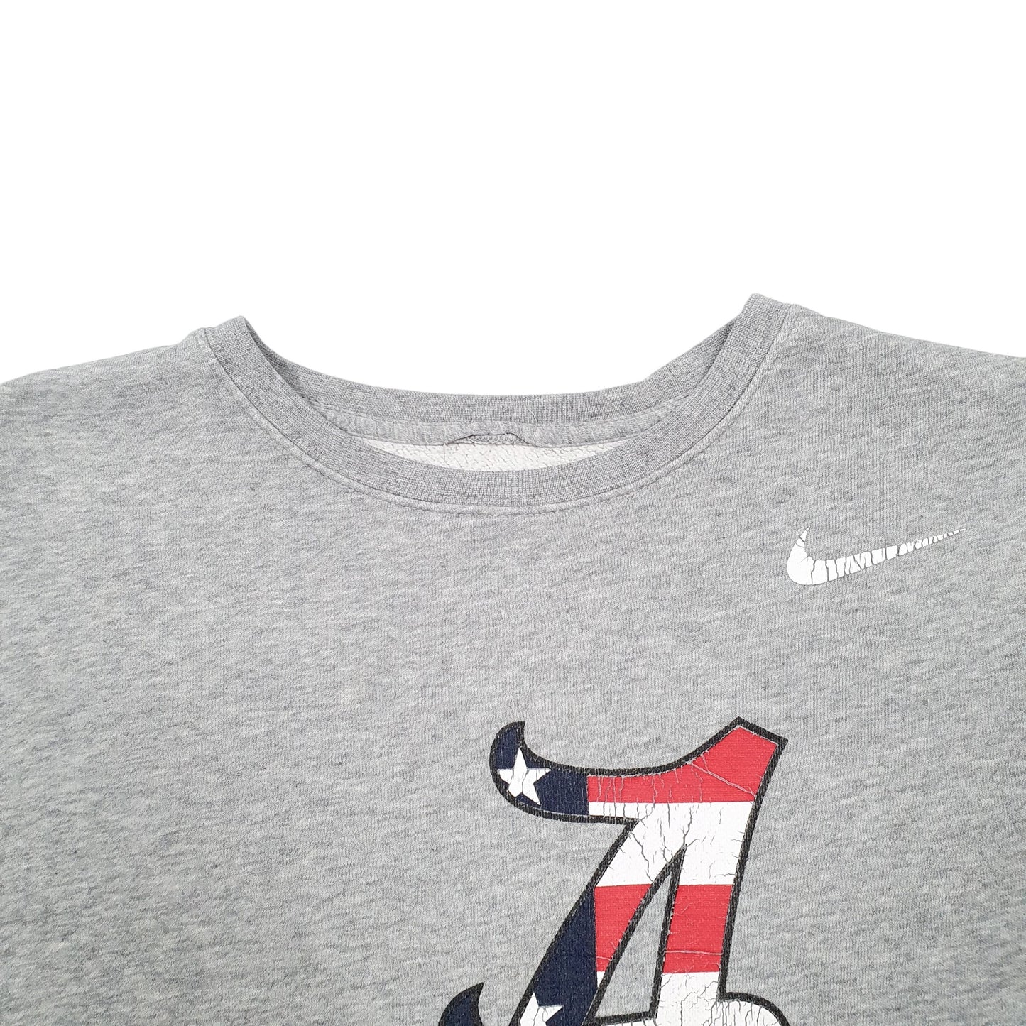 Mens Grey Nike Atlanta USA Stars Stripes Crewneck Jumper