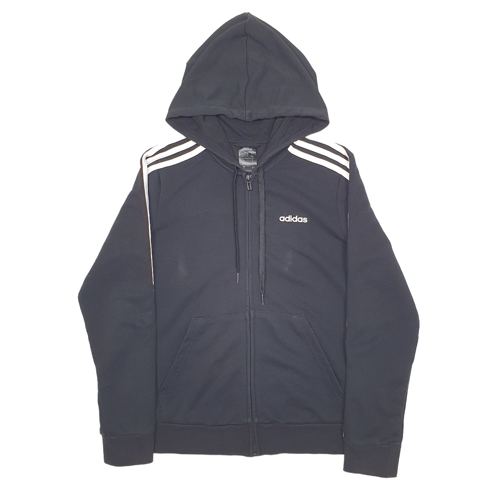 Mens Black Adidas  Full Zip Jumper