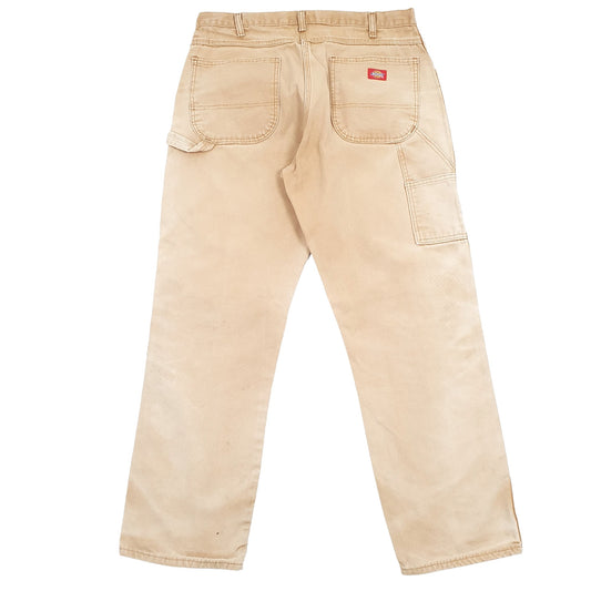 Mens Dickies Beige Carpenter Trousers W36 L32 Beige