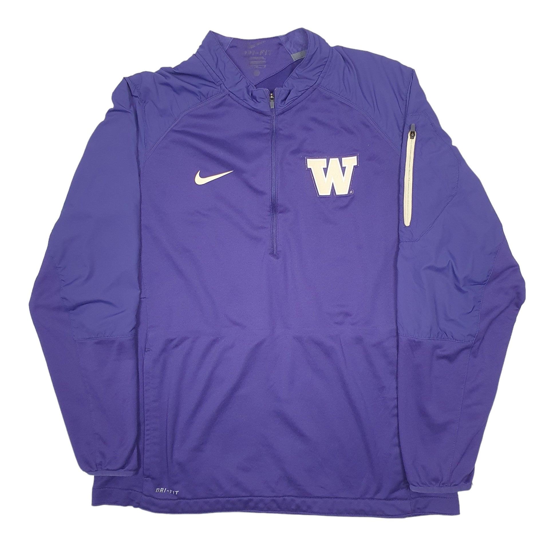 Mens Purple Nike Dri-Fit USA College Quarter Zip Jumper