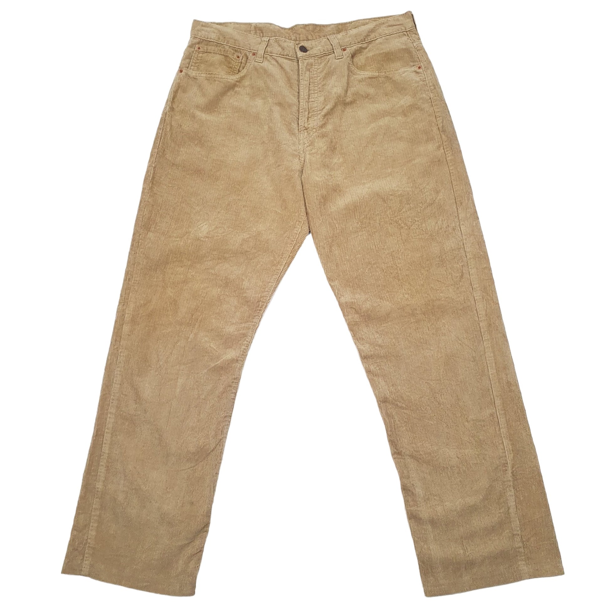 Mens Beige Levis 582 Corduroy Trousers
