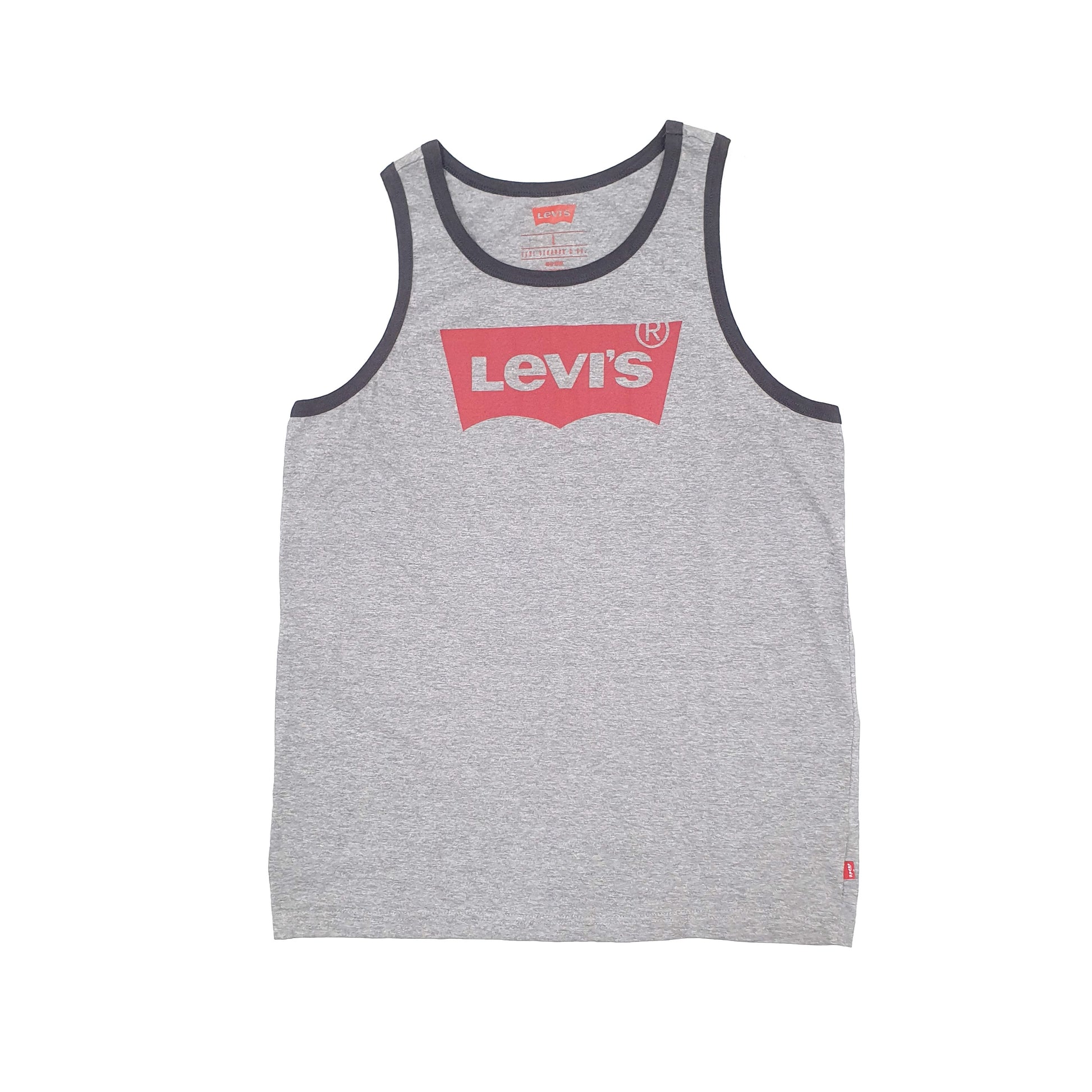 Levis Sleeveless Vest Short Sleeve T Shirt Grey