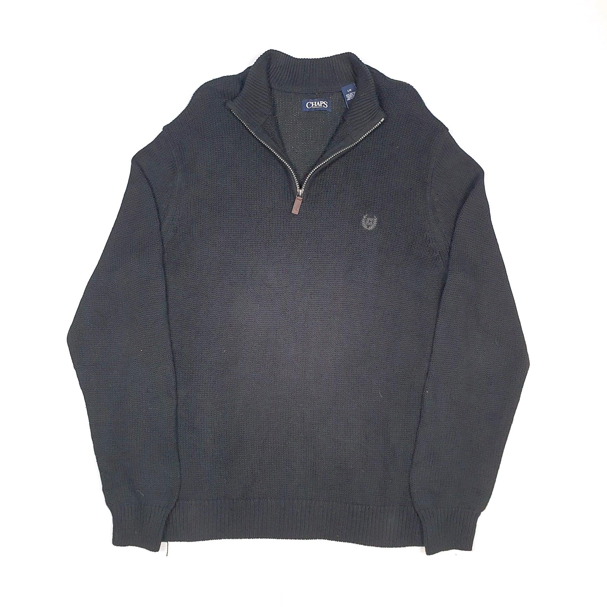 Black Chaps Quarter Zip Jumper