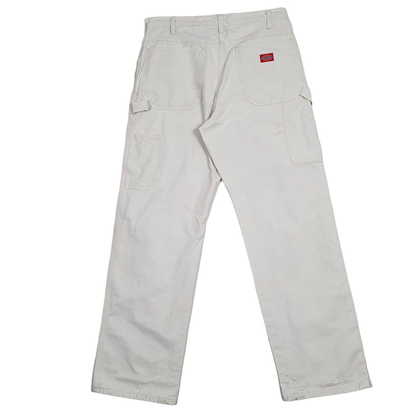 Mens Dickies Painter White Carpenter Trousers W34 L30 White