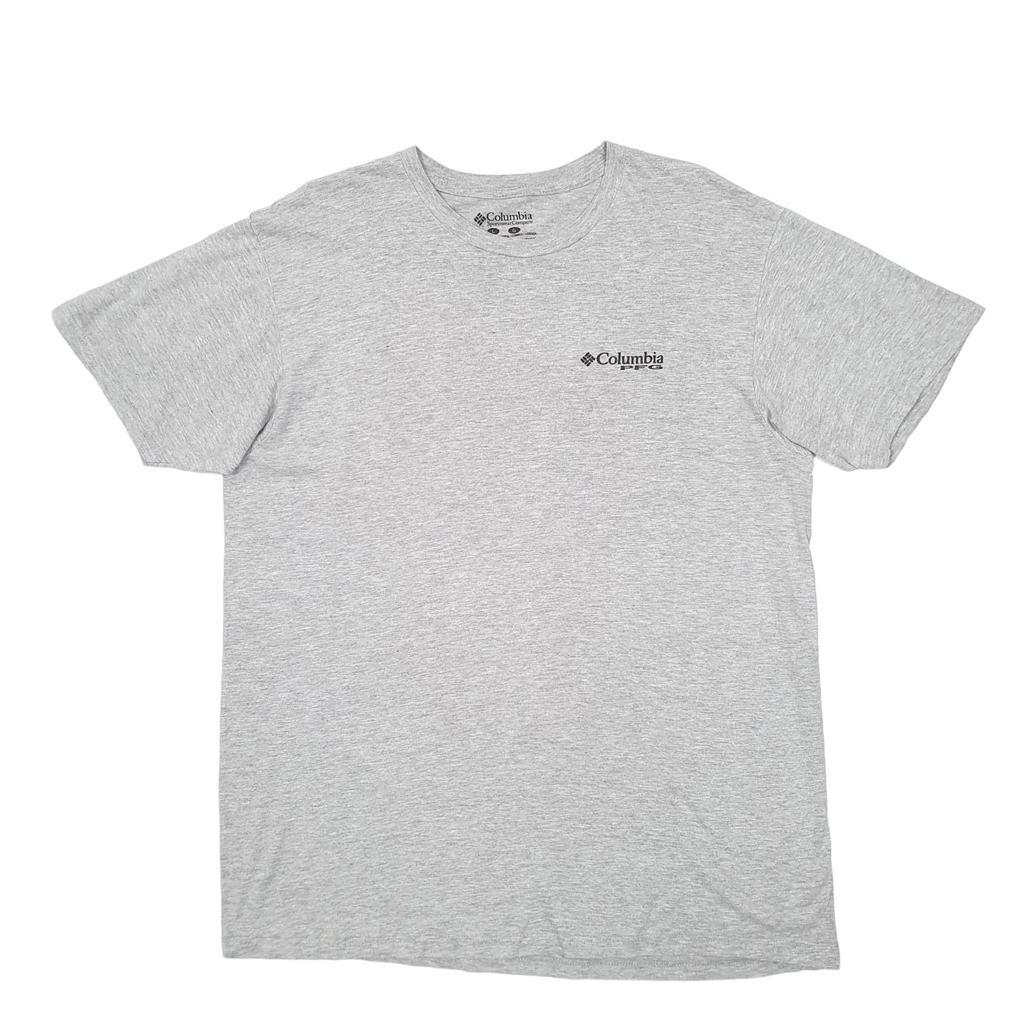 Mens Grey Columbia Sportswear Performance Fishing Gear PFG Short Sleeve T Shirt