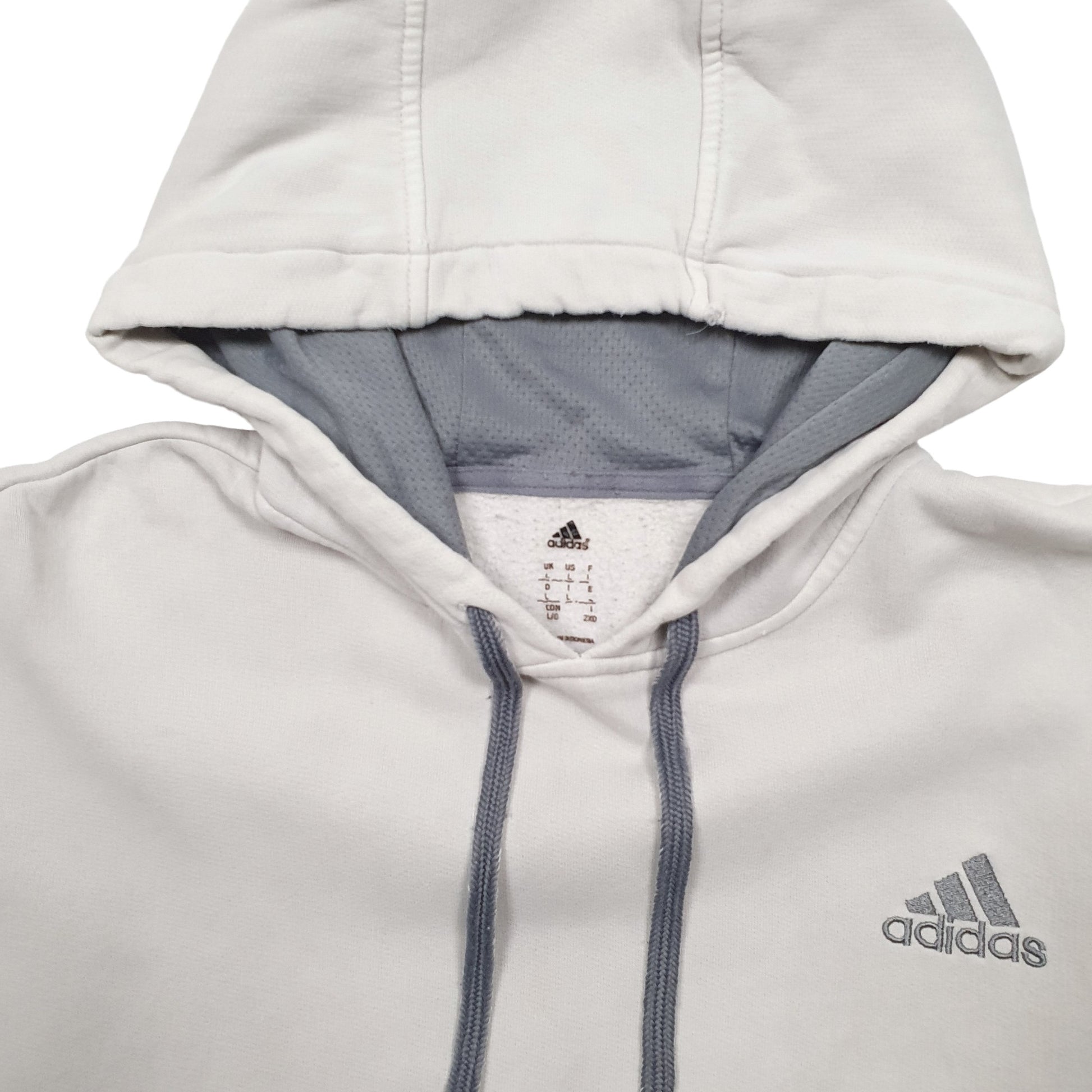 Mens White Adidas  Hoodie Jumper