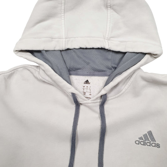Mens White Adidas  Hoodie Jumper