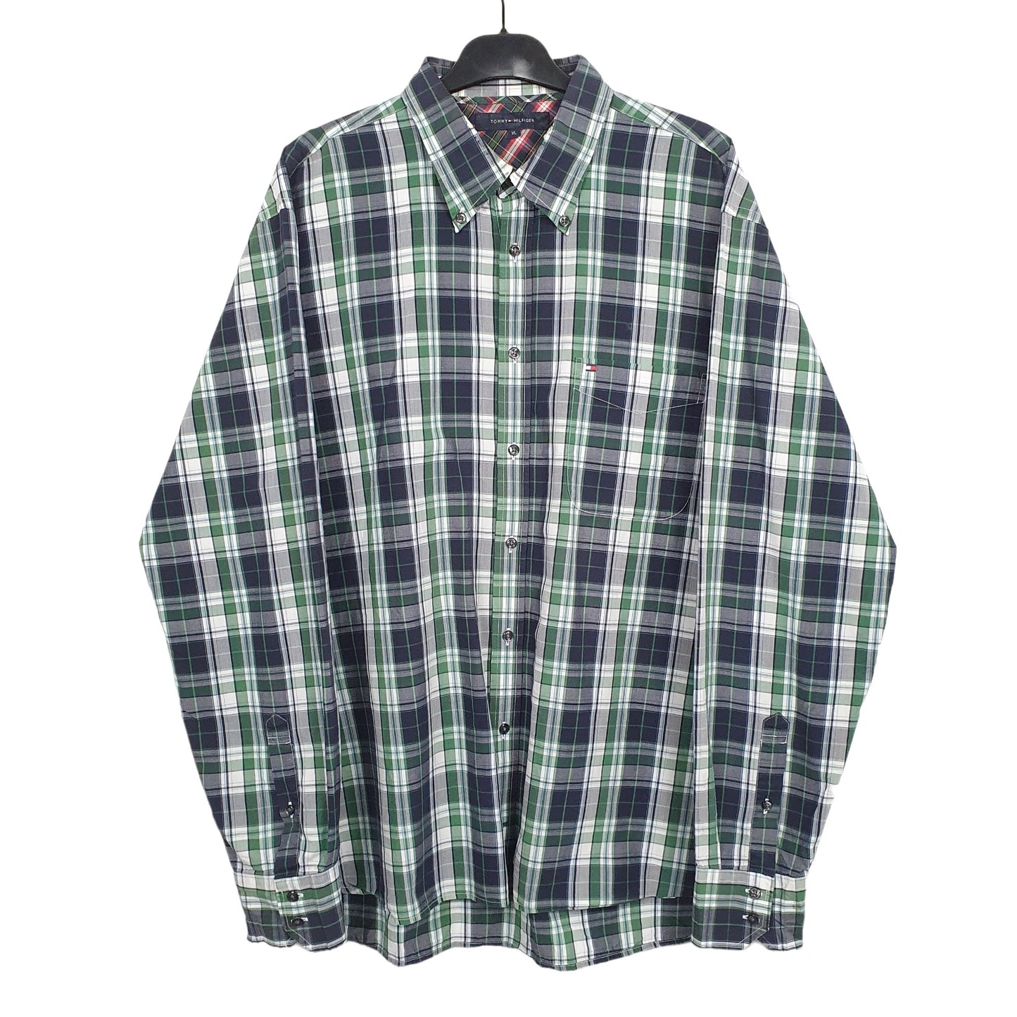 Tommy Hilfiger Long Sleeve Regular Fit Check Shirt Green