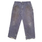 Mens Blue Carhartt Lined Thermal Carpenter Trousers