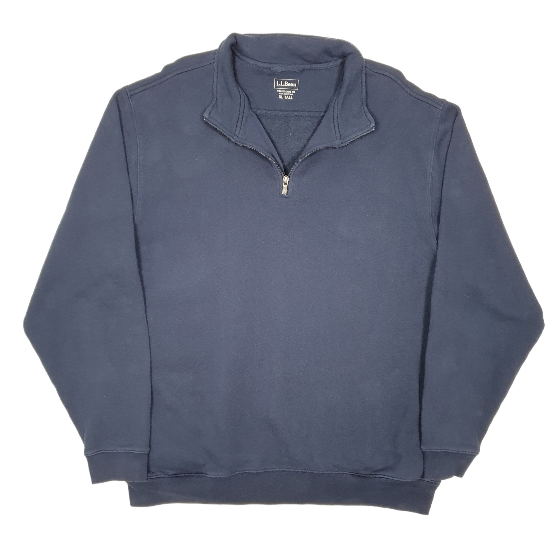 Mens Navy L.L.Bean  Quarter Zip Jumper