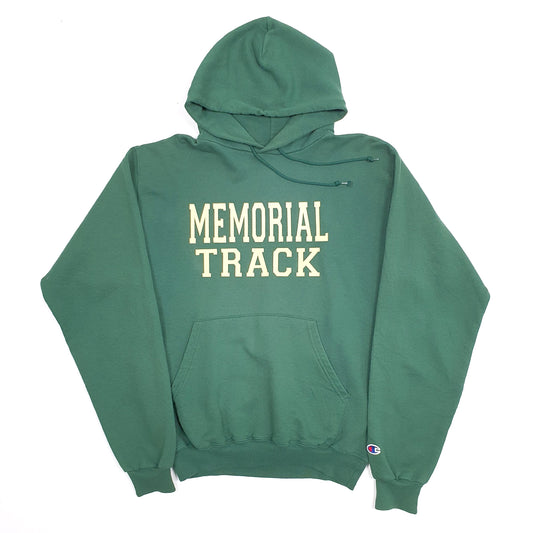 Mens Green Champion Memorial Track USA College Hoodie Jumper