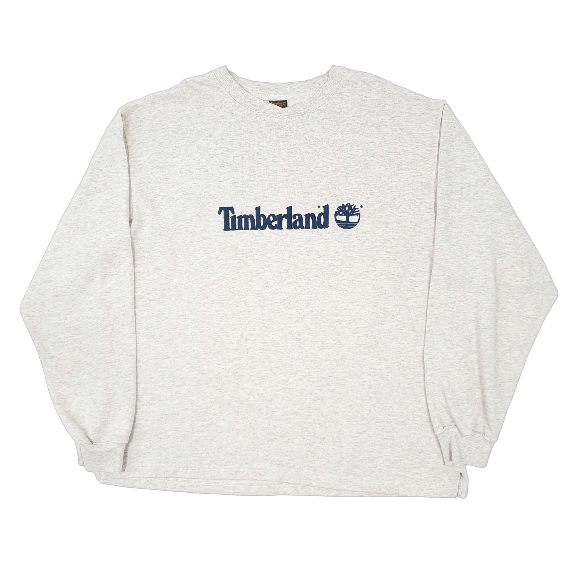 Mens Grey Timberland Spellout Crewneck Jumper