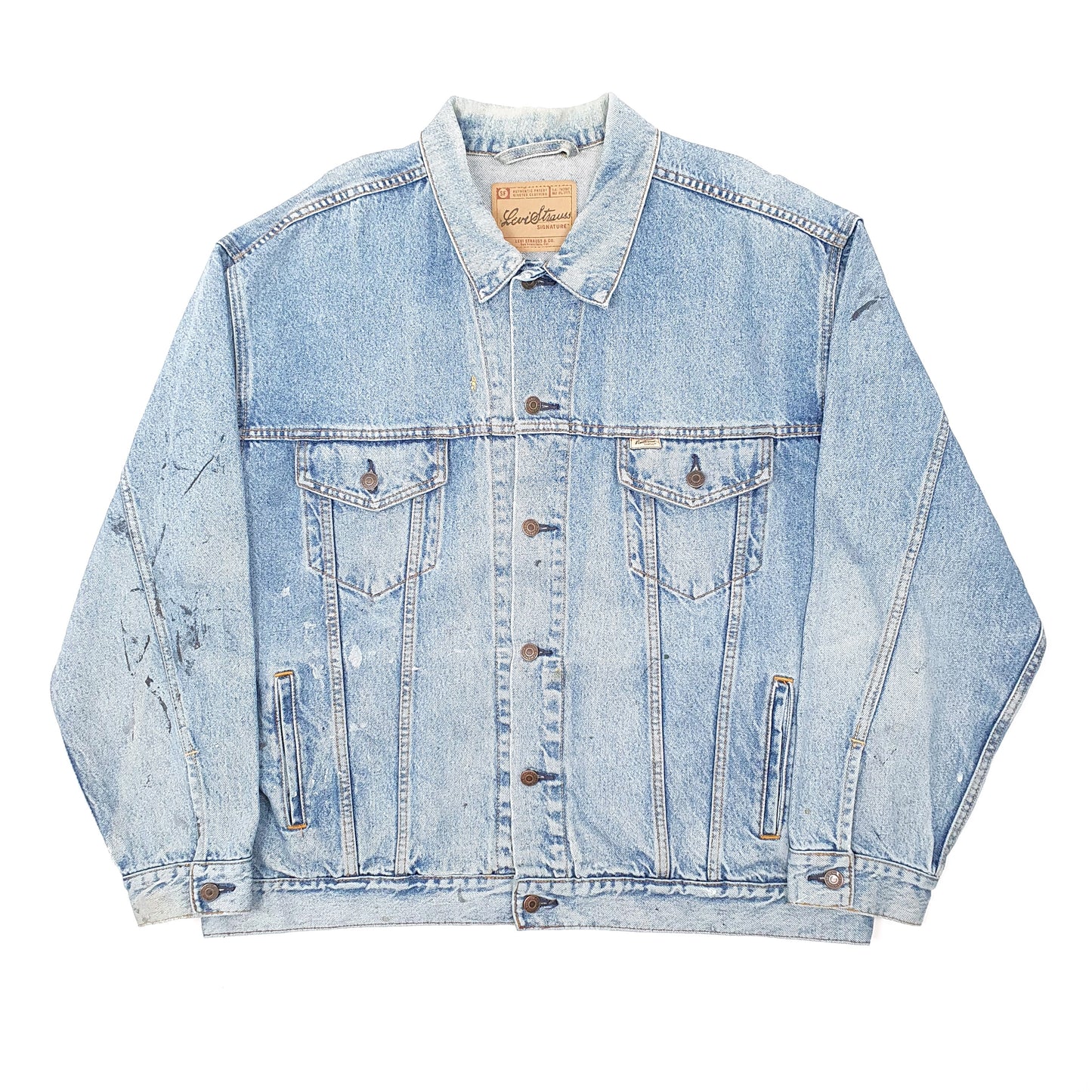 Mens Blue Levis Signature Denim Jacket Coat